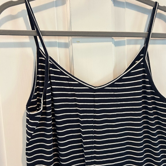 Simple by Suzanne Betro - Navy and White Striped Jumpsuit - size Small - Picture 5 of 7